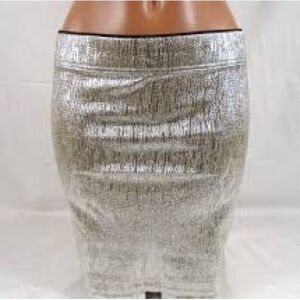 Forever 21 textured metallic skirt